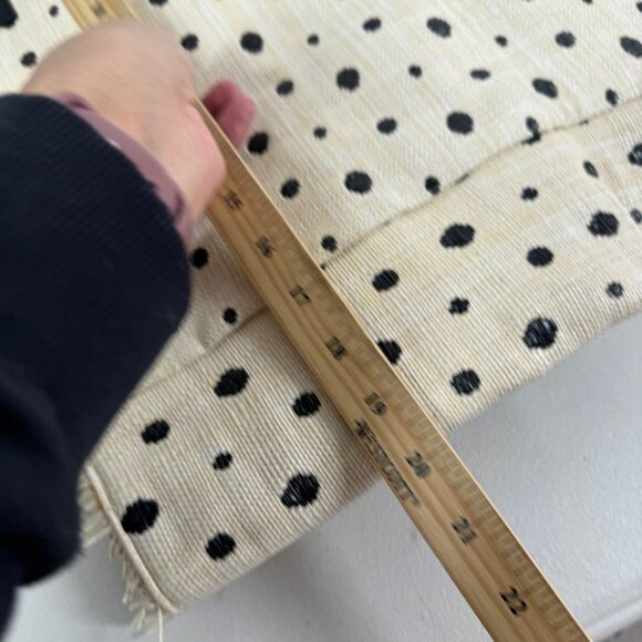 Boho Stylish Polka Dot Tote Bag Cream Black Raffia Straw Summer Beach Bag - Picture 13 of 16